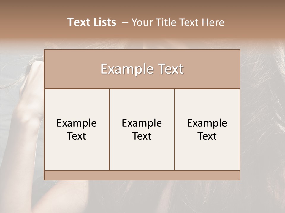 Beauty Horizontal Model PowerPoint Template