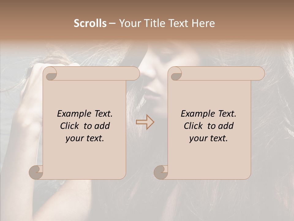 Beauty Horizontal Model PowerPoint Template