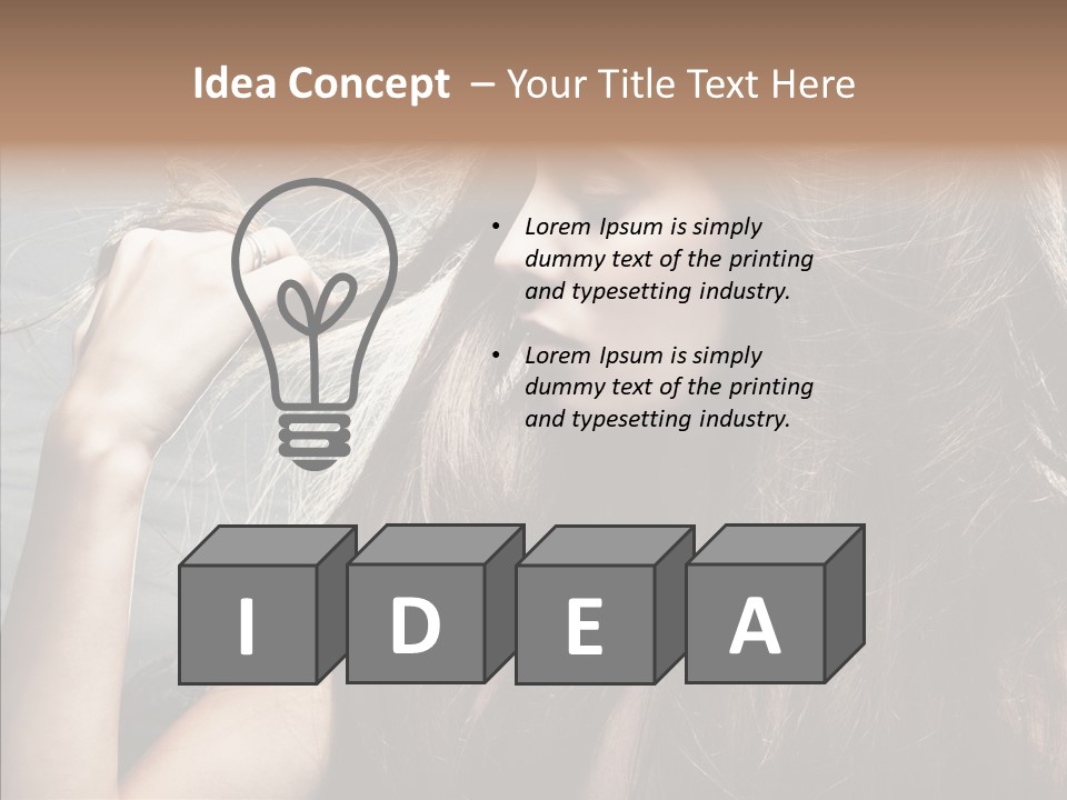 Beauty Horizontal Model PowerPoint Template