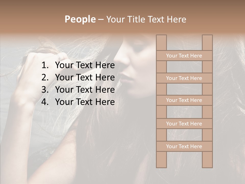 Beauty Horizontal Model PowerPoint Template