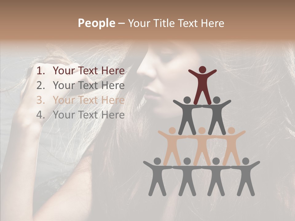Beauty Horizontal Model PowerPoint Template