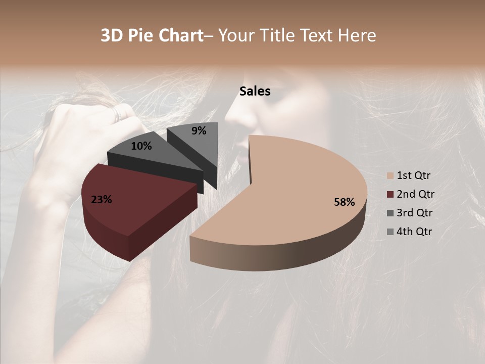 Beauty Horizontal Model PowerPoint Template