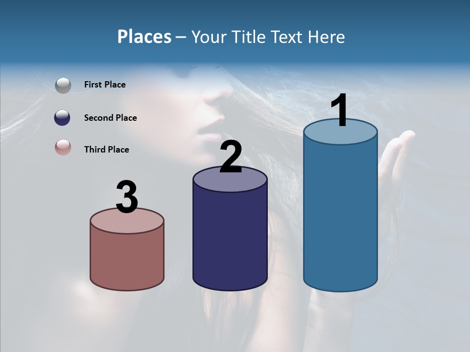 Look Long Hair Fashion PowerPoint Template