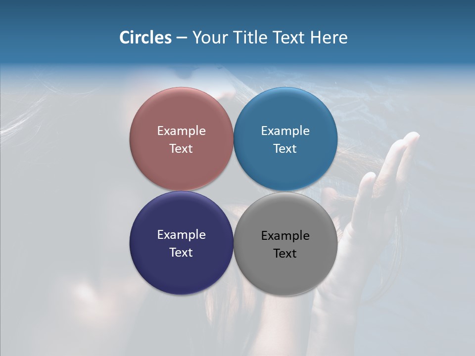 Look Long Hair Fashion PowerPoint Template