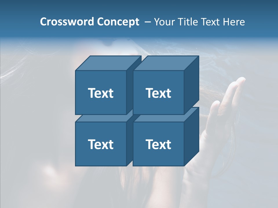 Look Long Hair Fashion PowerPoint Template