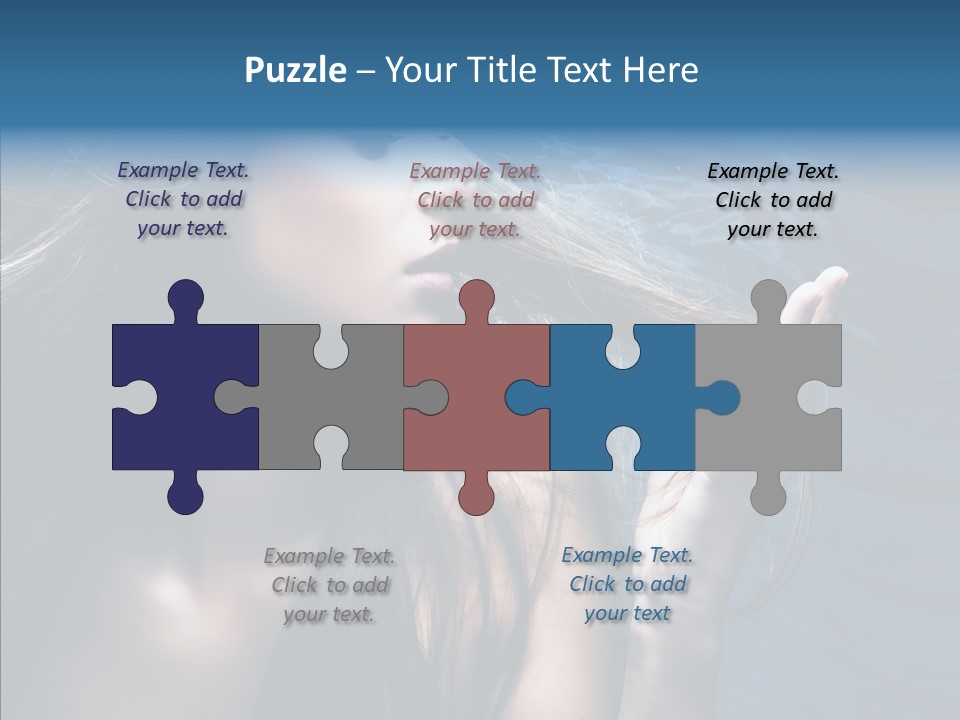 Look Long Hair Fashion PowerPoint Template