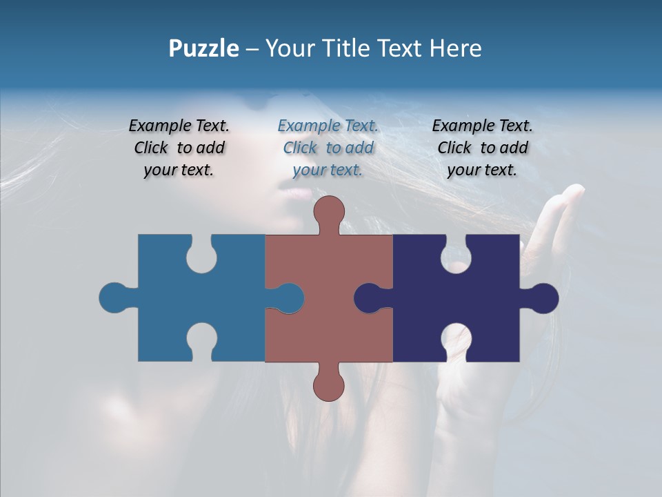 Look Long Hair Fashion PowerPoint Template