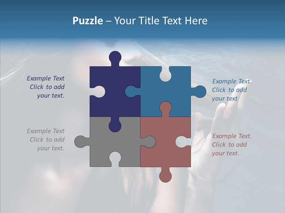 Look Long Hair Fashion PowerPoint Template