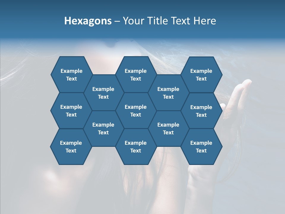 Look Long Hair Fashion PowerPoint Template