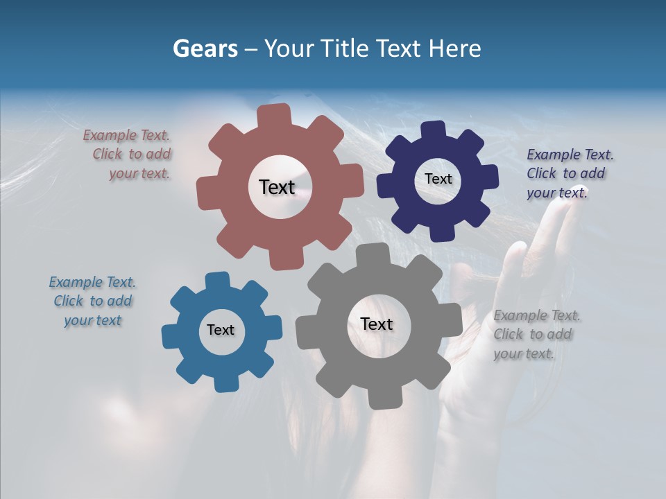 Look Long Hair Fashion PowerPoint Template