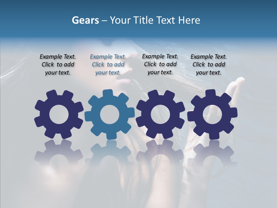 Look Long Hair Fashion PowerPoint Template