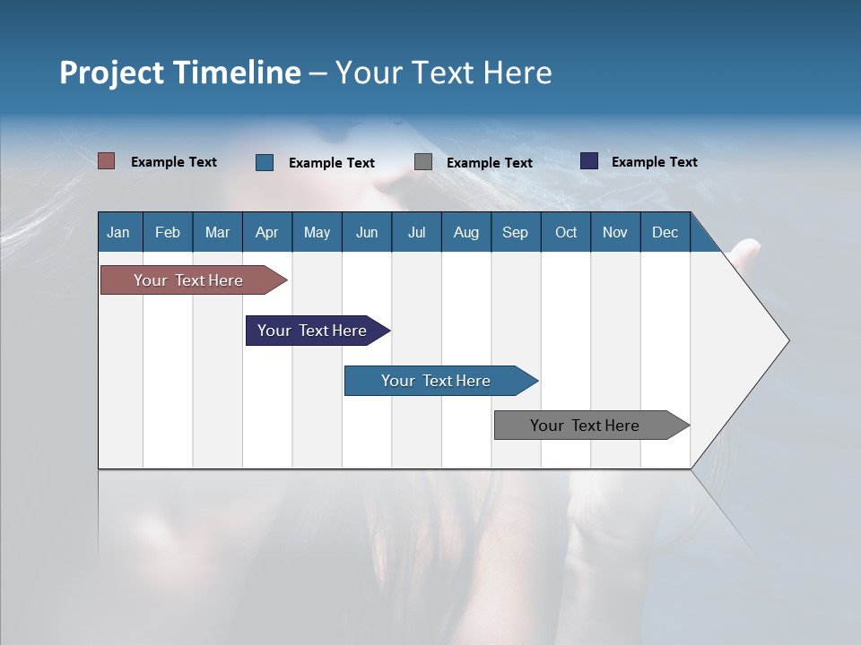 Look Long Hair Fashion PowerPoint Template