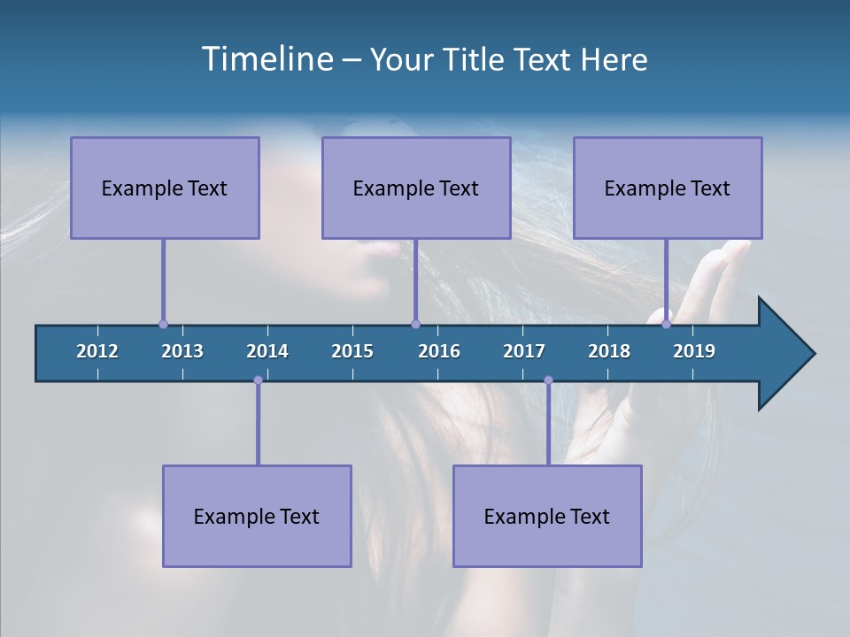 Look Long Hair Fashion PowerPoint Template