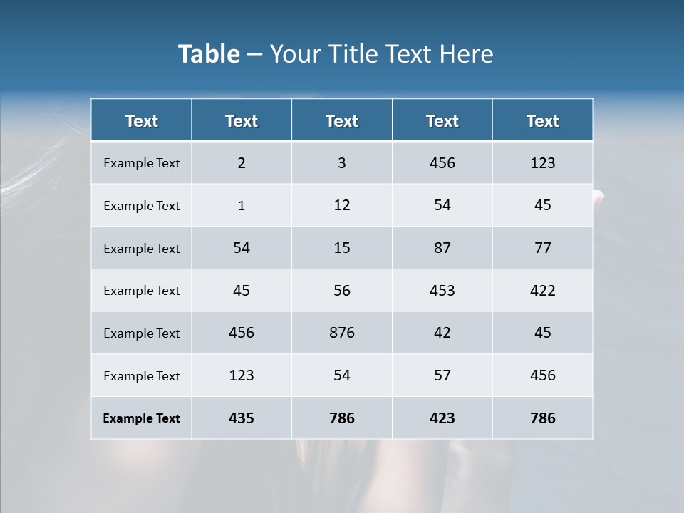 Look Long Hair Fashion PowerPoint Template