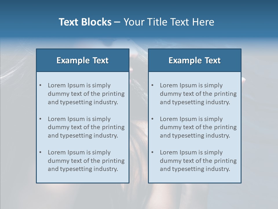 Look Long Hair Fashion PowerPoint Template