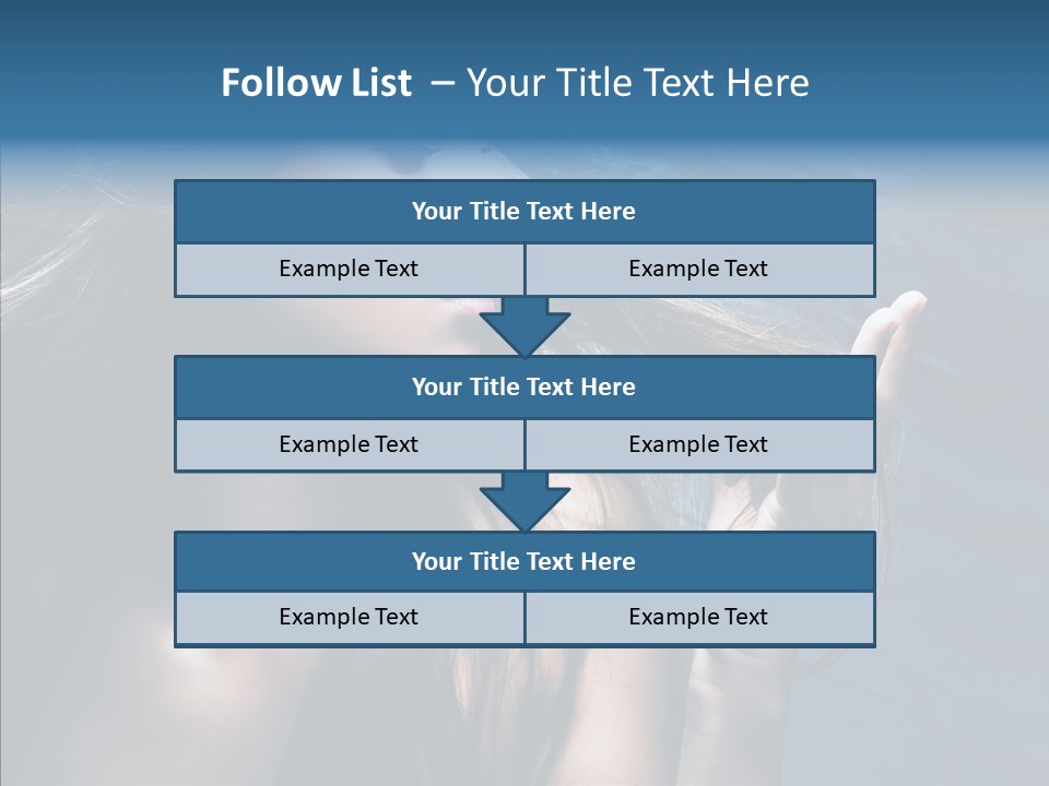 Look Long Hair Fashion PowerPoint Template