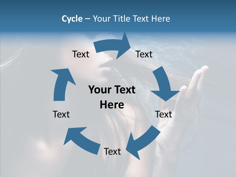 Look Long Hair Fashion PowerPoint Template