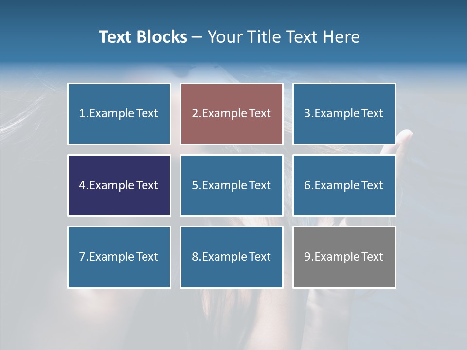 Look Long Hair Fashion PowerPoint Template