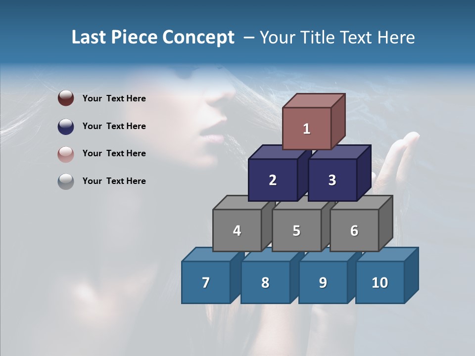 Look Long Hair Fashion PowerPoint Template