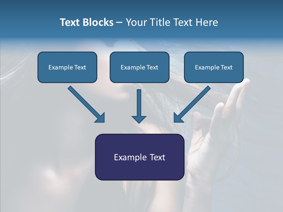 Look Long Hair Fashion PowerPoint Template