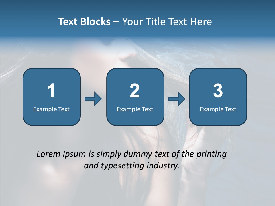 Look Long Hair Fashion PowerPoint Template
