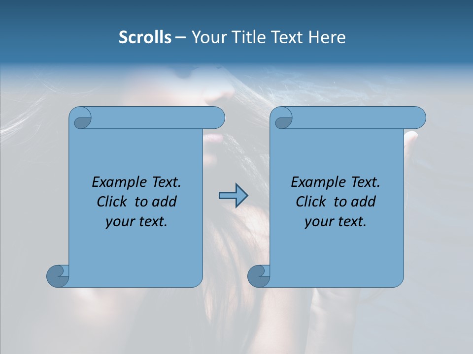 Look Long Hair Fashion PowerPoint Template