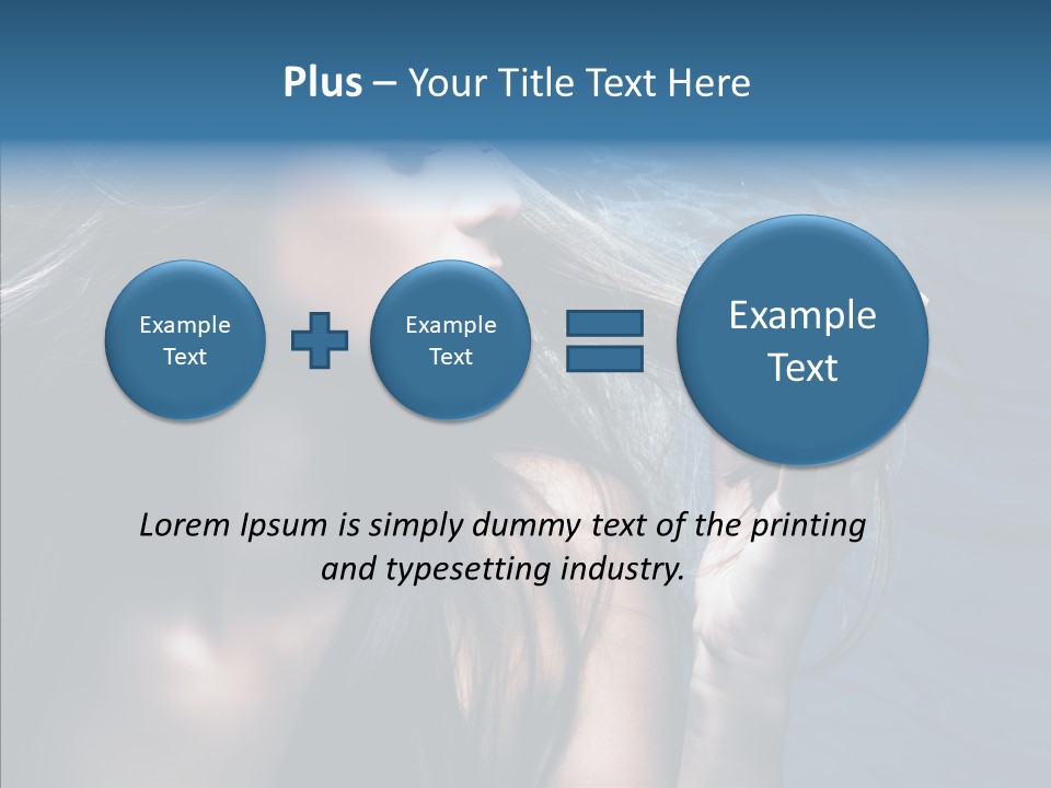 Look Long Hair Fashion PowerPoint Template