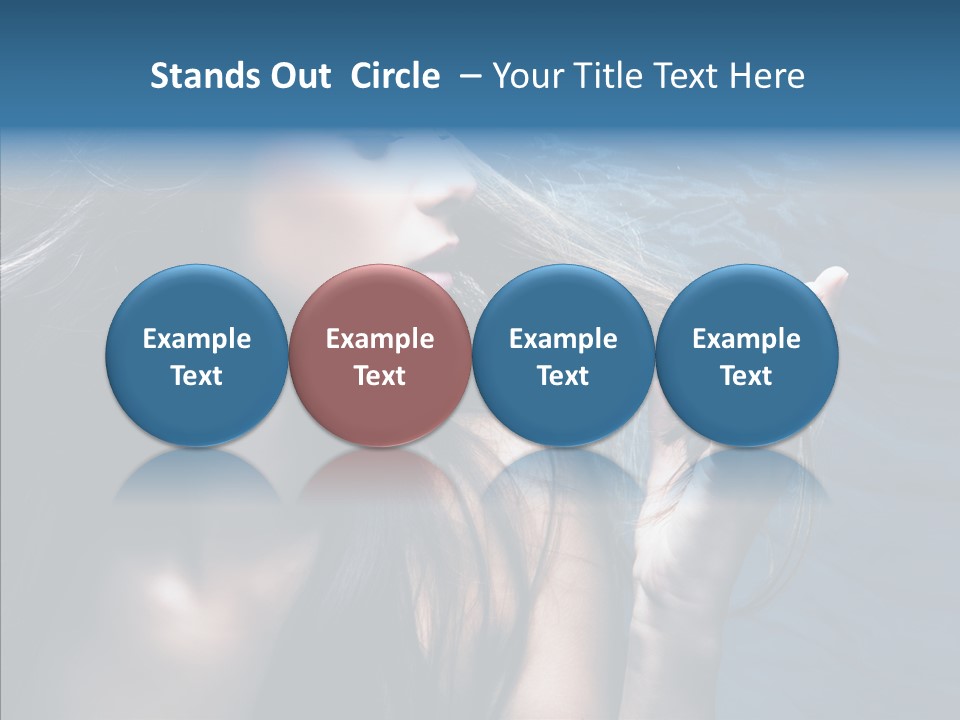 Look Long Hair Fashion PowerPoint Template