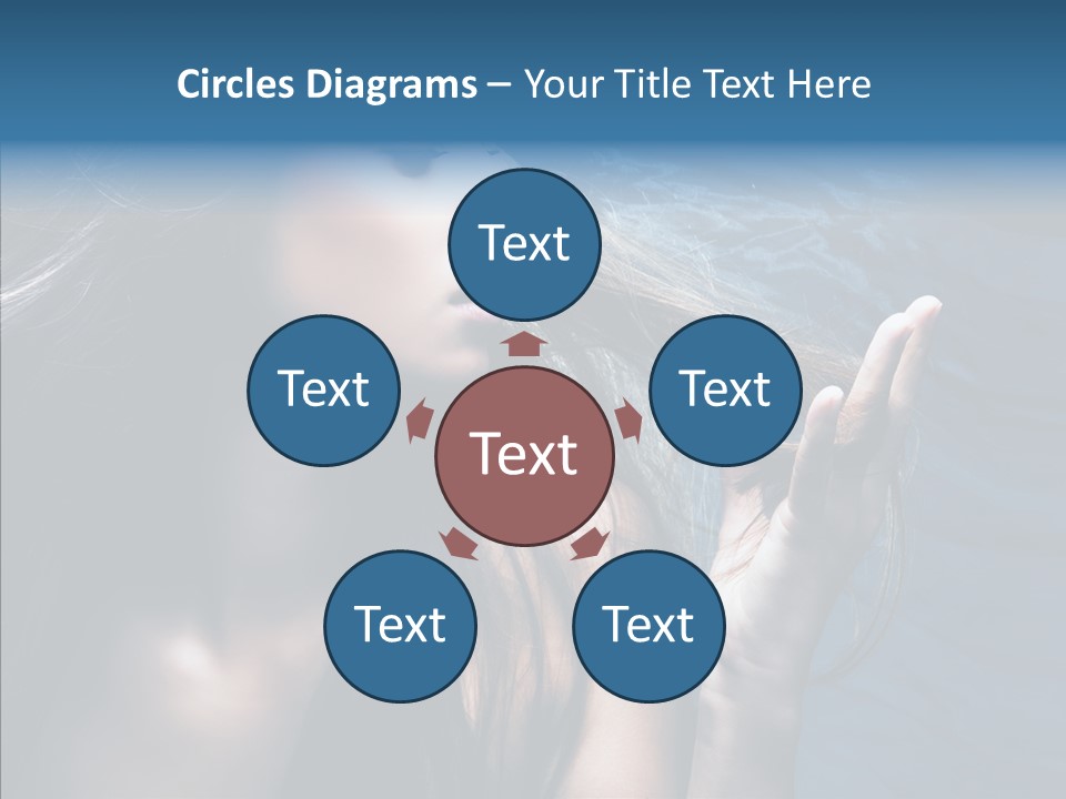 Look Long Hair Fashion PowerPoint Template