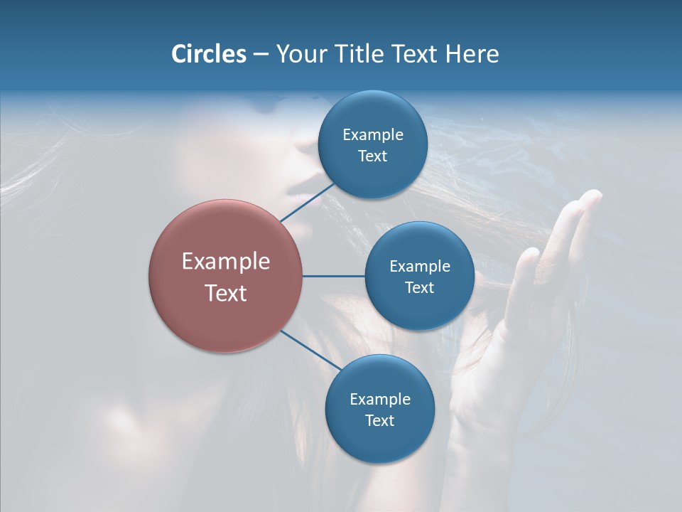 Look Long Hair Fashion PowerPoint Template