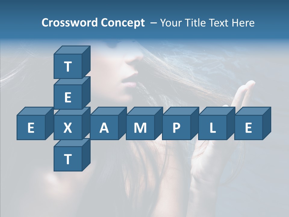 Look Long Hair Fashion PowerPoint Template