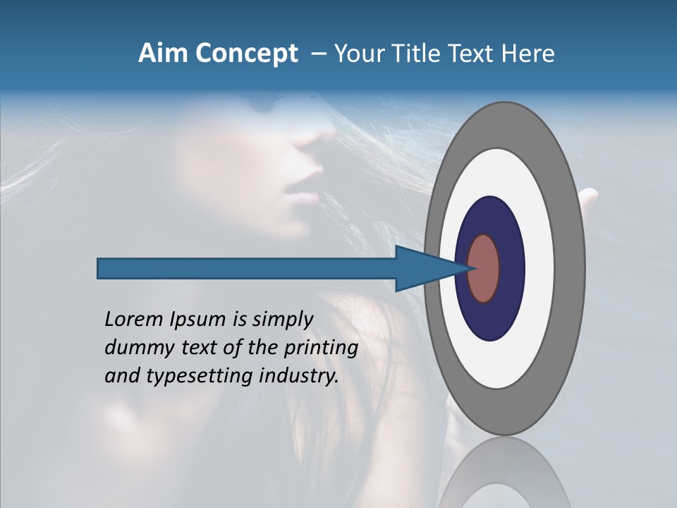 Look Long Hair Fashion PowerPoint Template