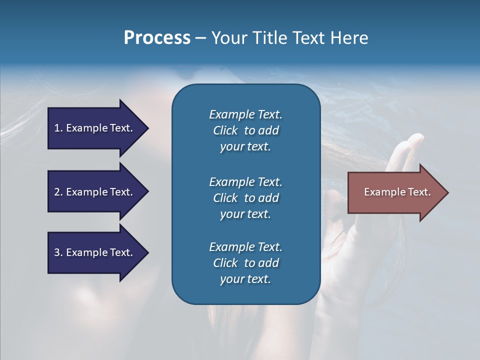 Look Long Hair Fashion PowerPoint Template