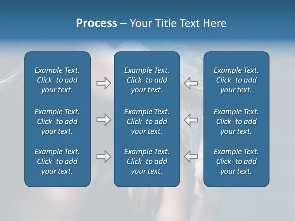 Look Long Hair Fashion PowerPoint Template