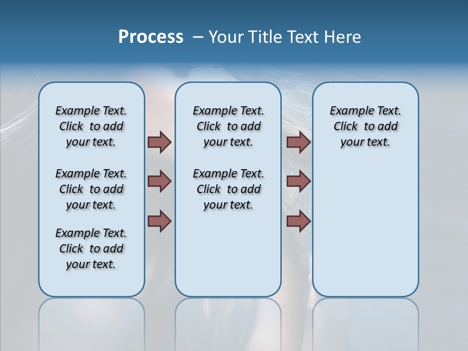 Look Long Hair Fashion PowerPoint Template