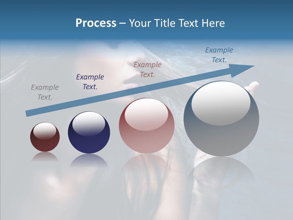 Look Long Hair Fashion PowerPoint Template