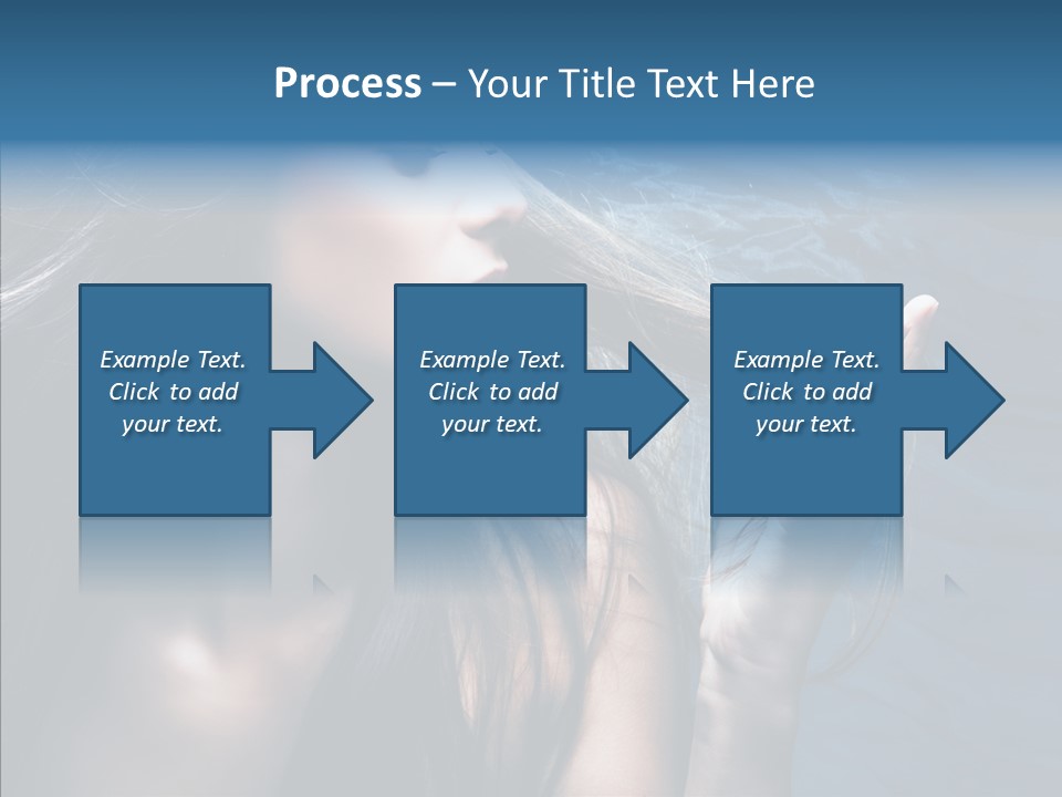 Look Long Hair Fashion PowerPoint Template