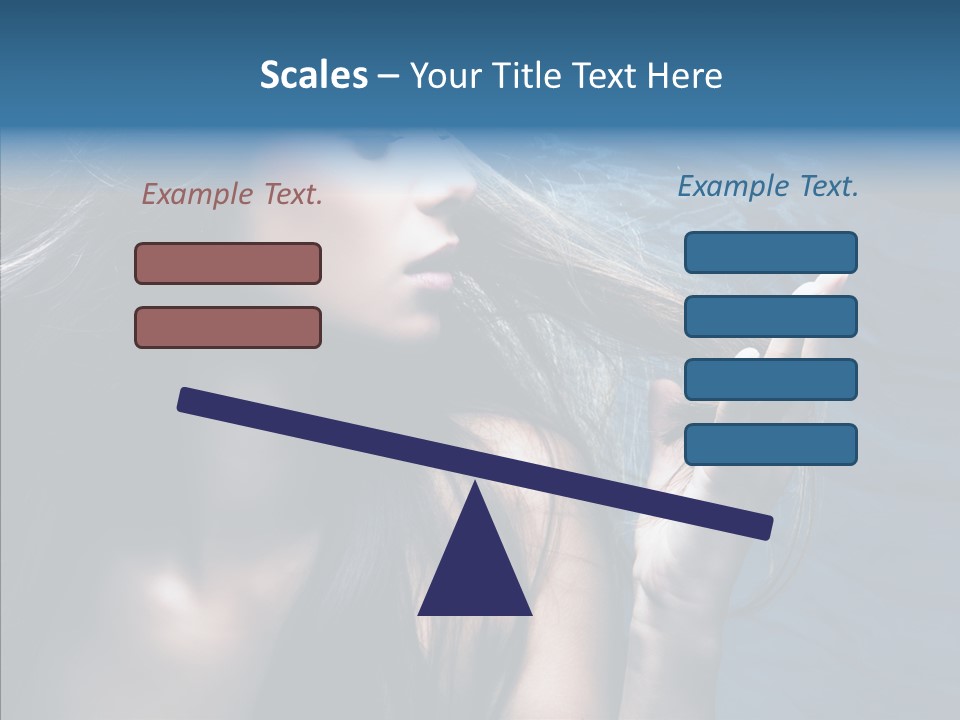 Look Long Hair Fashion PowerPoint Template