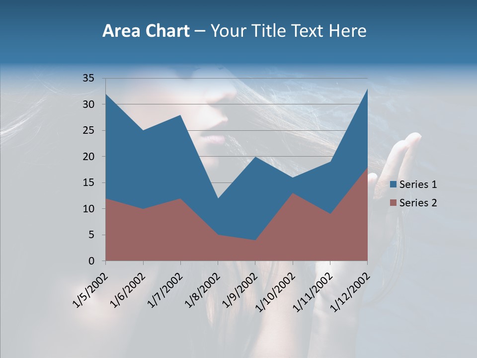 Look Long Hair Fashion PowerPoint Template