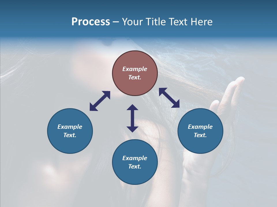 Look Long Hair Fashion PowerPoint Template