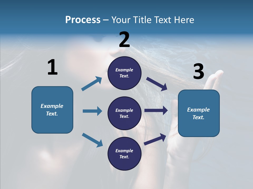 Look Long Hair Fashion PowerPoint Template