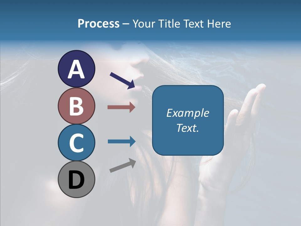 Look Long Hair Fashion PowerPoint Template