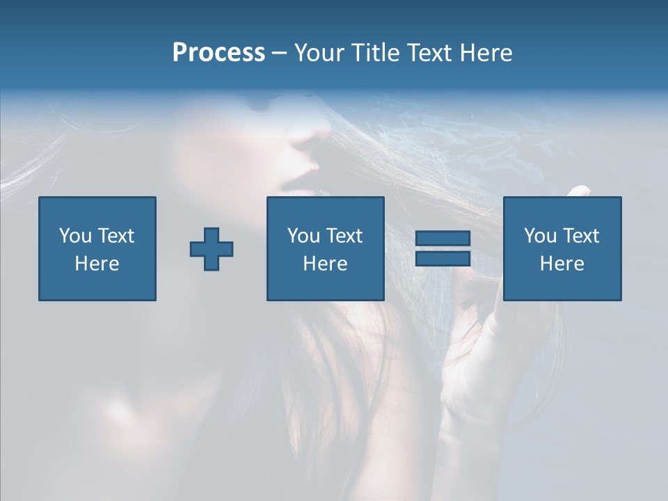 Look Long Hair Fashion PowerPoint Template