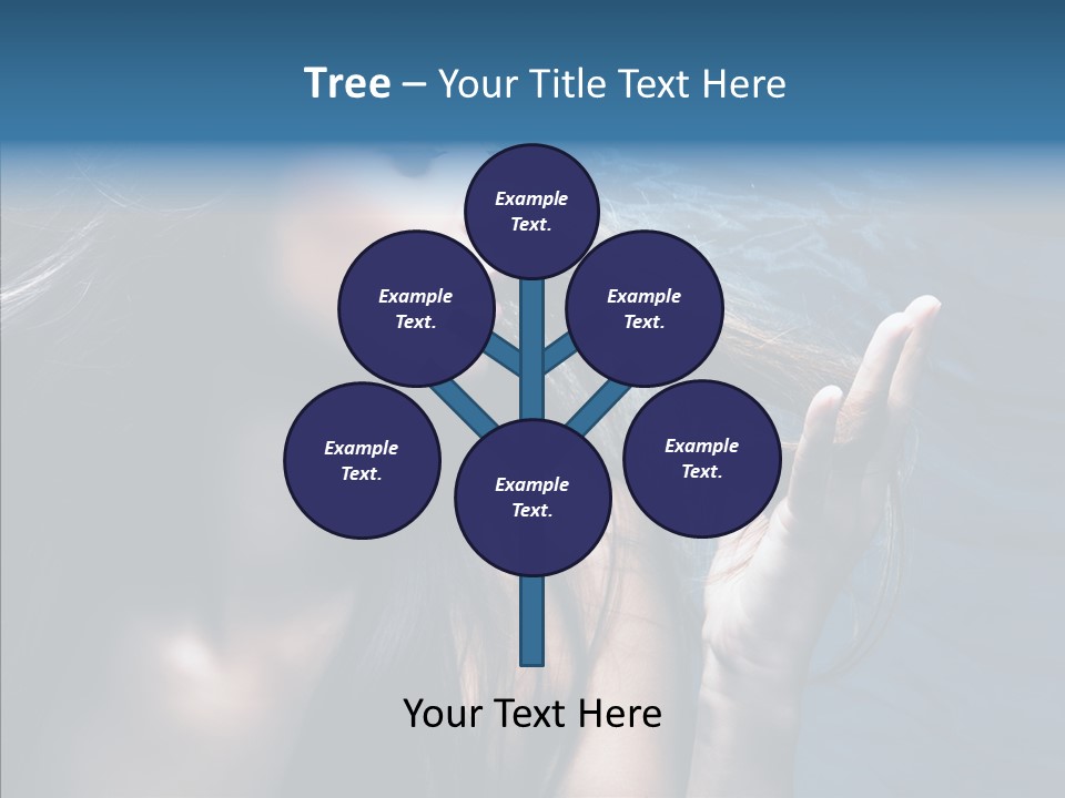 Look Long Hair Fashion PowerPoint Template