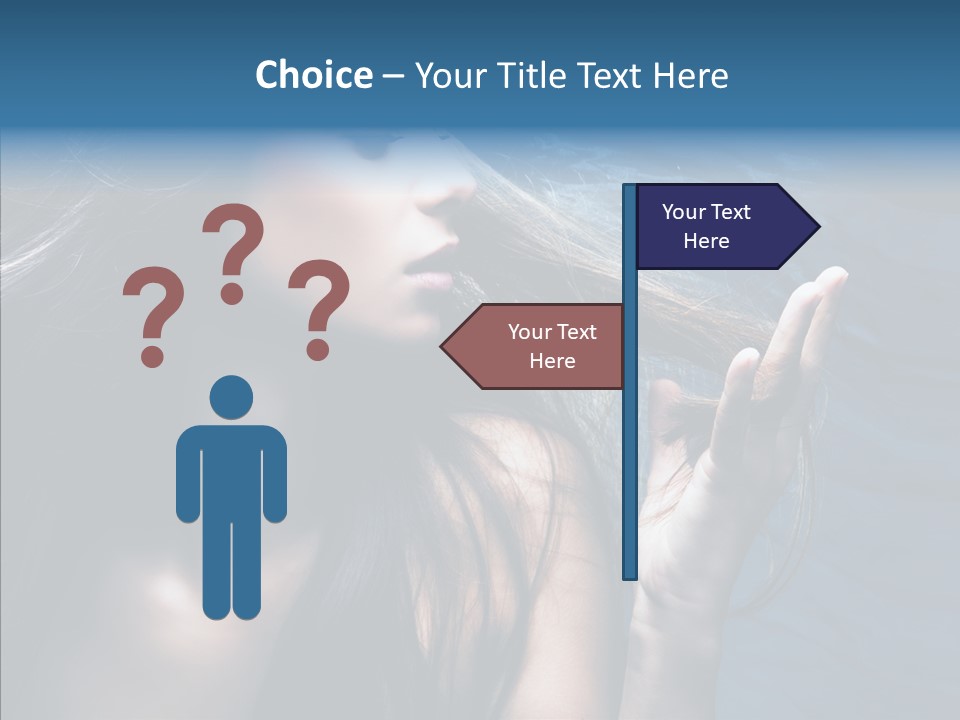 Look Long Hair Fashion PowerPoint Template