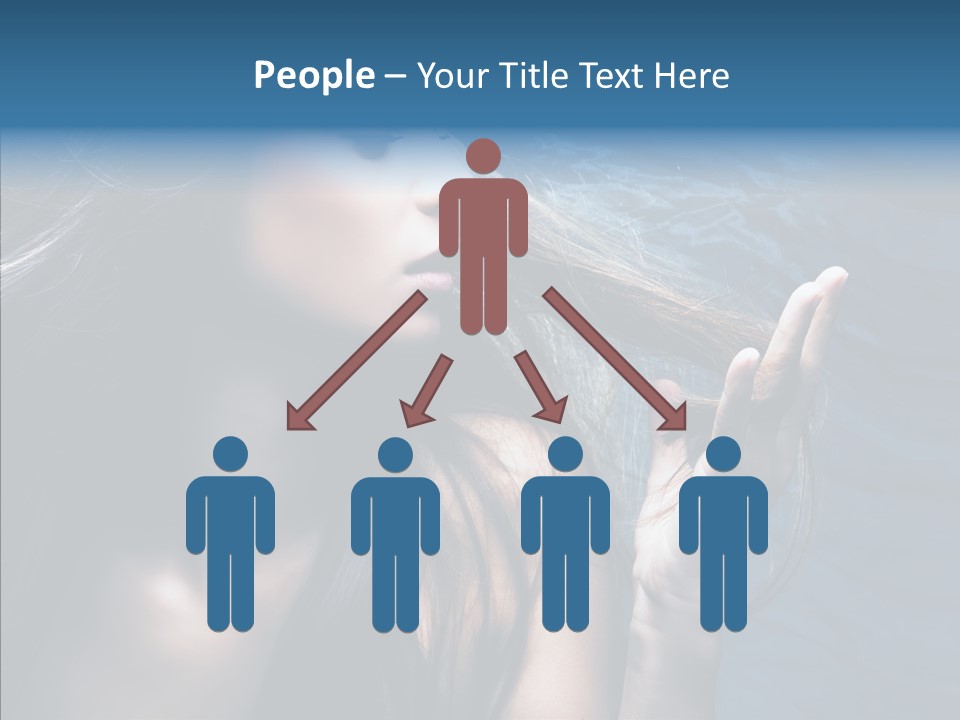 Look Long Hair Fashion PowerPoint Template