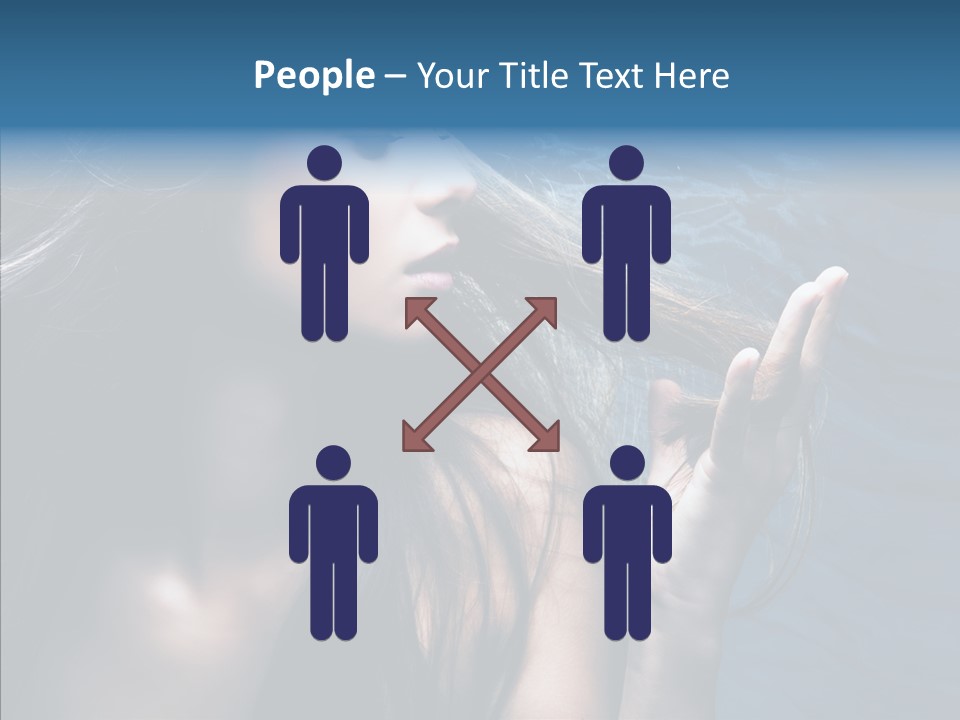 Look Long Hair Fashion PowerPoint Template