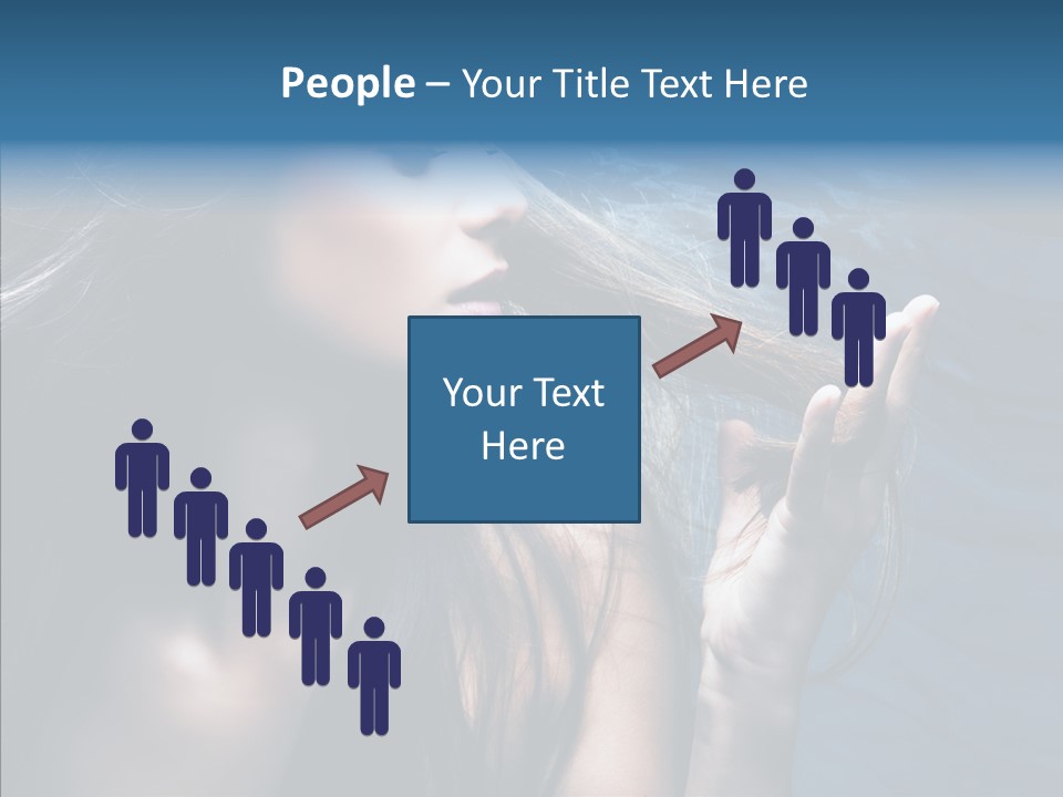 Look Long Hair Fashion PowerPoint Template