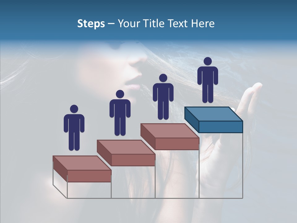 Look Long Hair Fashion PowerPoint Template