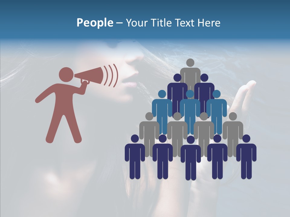 Look Long Hair Fashion PowerPoint Template